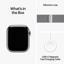 Apple Watch Series 9 Silver Stainless Steel Case with Silver Milanese Loop