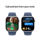 Apple Watch Series 10 Silver Aluminium Case with Denim Sport Band