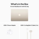 Apple MacBook Air 15-Inch (Starlight, M2 chip with 8-core CPU, 10-core GPU, 512GB SSD, 8GB Memory) - Open Box