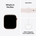 Apple Watch Series 10 Rose Gold w/ Light Blush Sport Band (42mm, GPS+Cellular) - Open Box