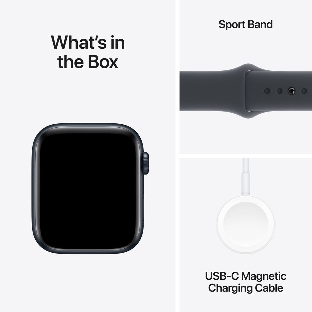 Apple Watch SE (2024) Midnight Aluminium Case with Midnight Sport Band (40mm, GPS) - Open Box