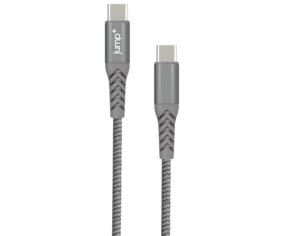 jump+ USB-C to USB-C 1M Braided Cable - Space Grey