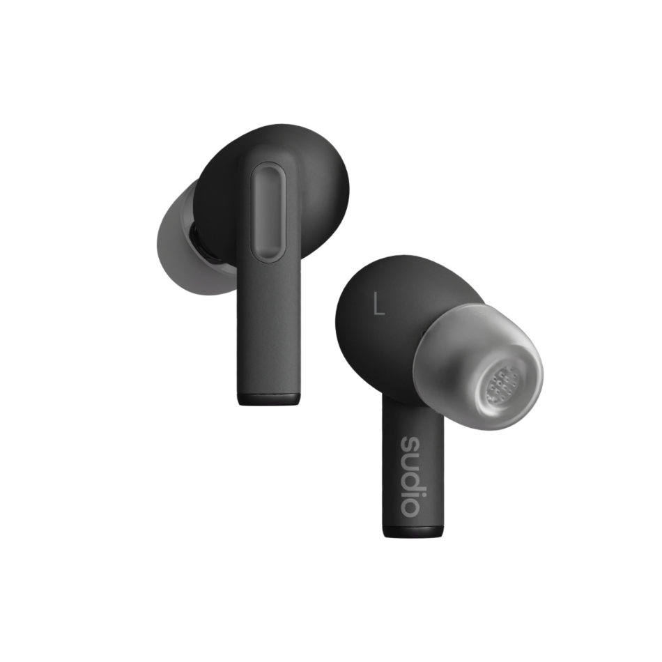 Sudio A1 Pro Active Noise Cancelling Wireless Earbuds - Black