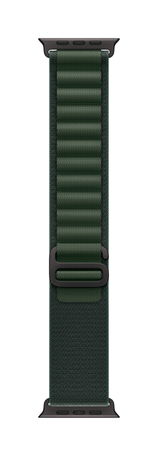 44mm/45mm/46mm/49mm Dark Green Alpine Loop - Large - Black Titanium Finish