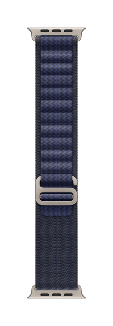 42mm/44mm/45mm/46mm/49mm Navy Alpine Loop - Large - Natural Titanium Finish