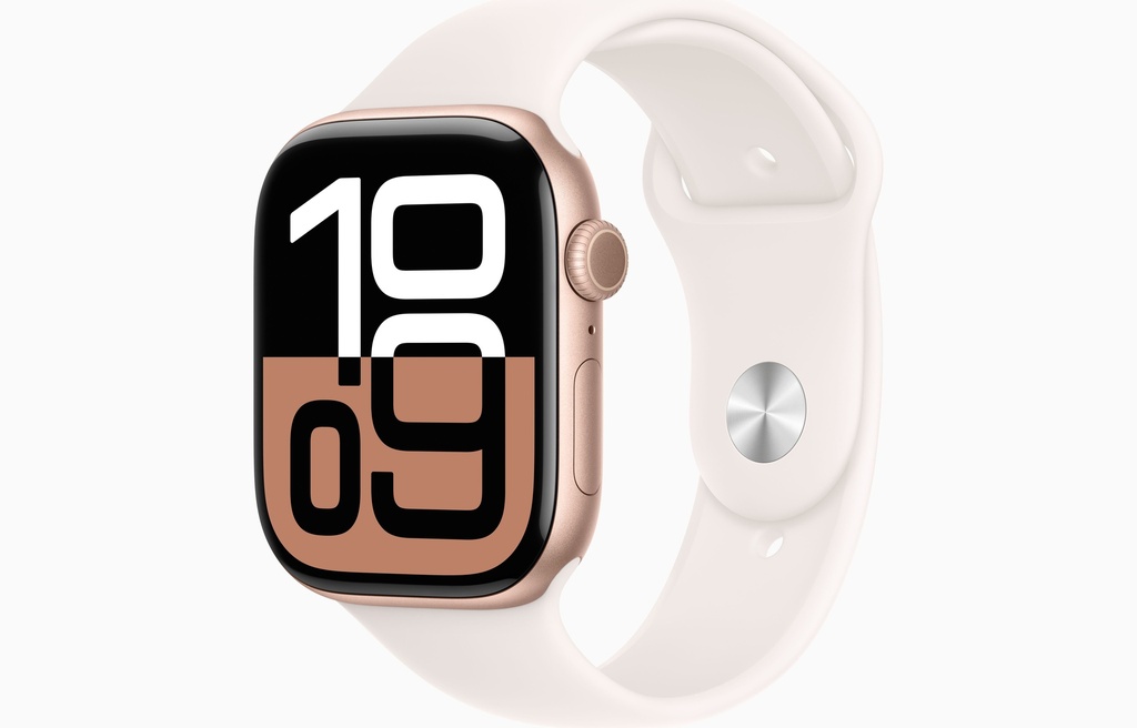 Apple Watch Series 10 GPS 46mm Rose Gold Aluminium Case with Light Blush Sport Band - S/M (Demo)
