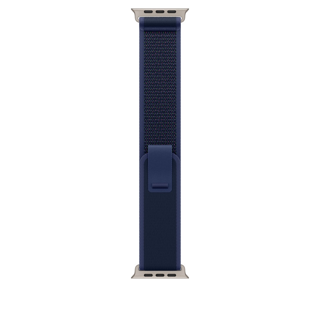 49mm Blue Trail Loop - M/L - Natural Titanium Finish