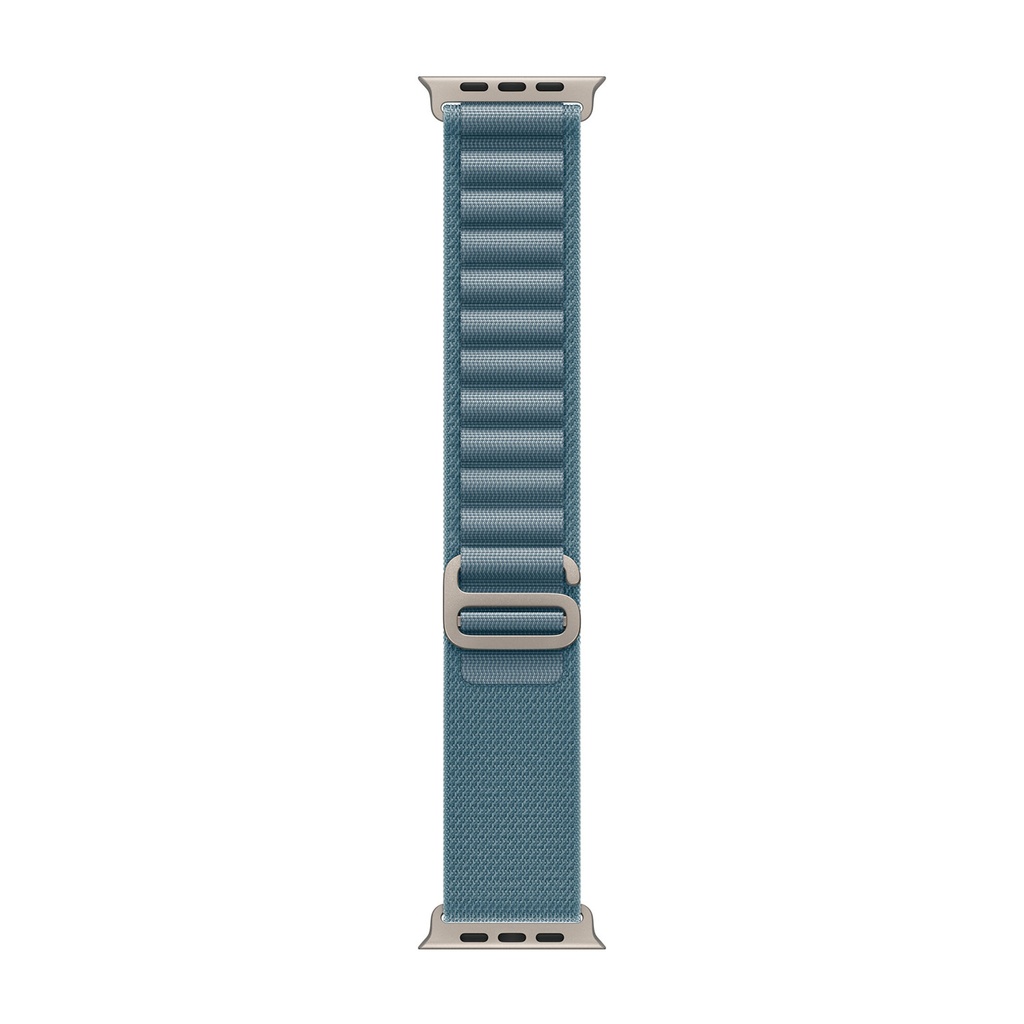 42mm/44mm/45mm/46mm/49mm Light Blue Alpine Loop - Large - Natural Titanium Finish