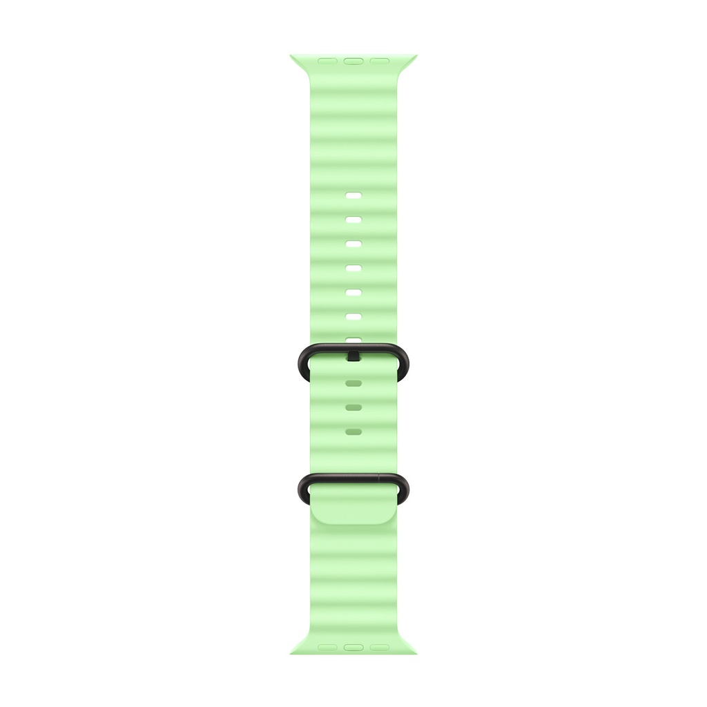 44mm/45mm/46mm/49mm Neon Green Ocean Band - Black Titanium Finish