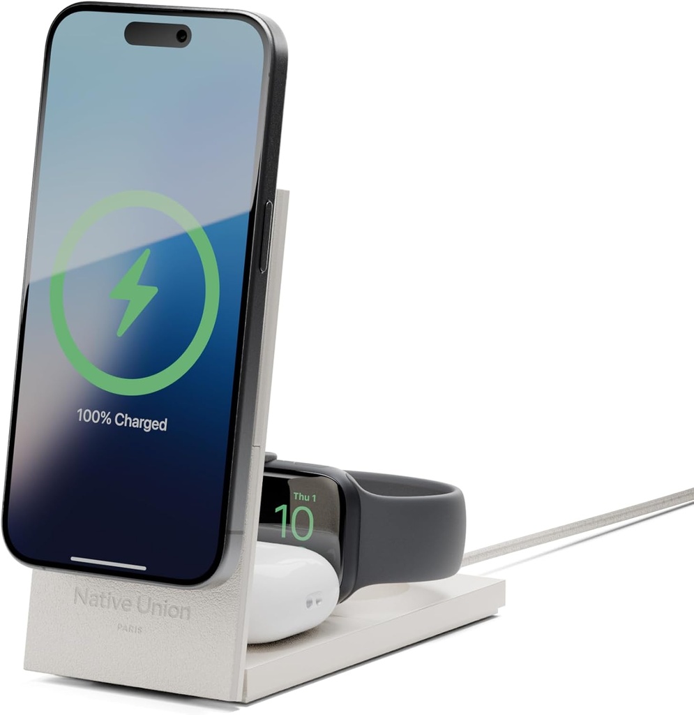 Native Union RISE 3-IN-1 Qi2 Wireless Charger - Sandstone
