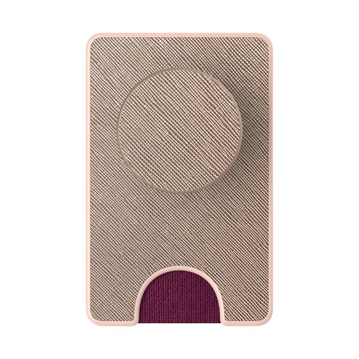 [801940] PopSockets PopWallet+ - Saffiano Rose Gold