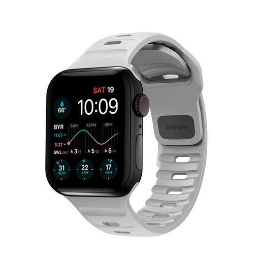[NM01958185] Nomad Sport Waterproof Band for Apple Watch 42mm/44mm/45mm/46mm/49mm - Lunar Grey