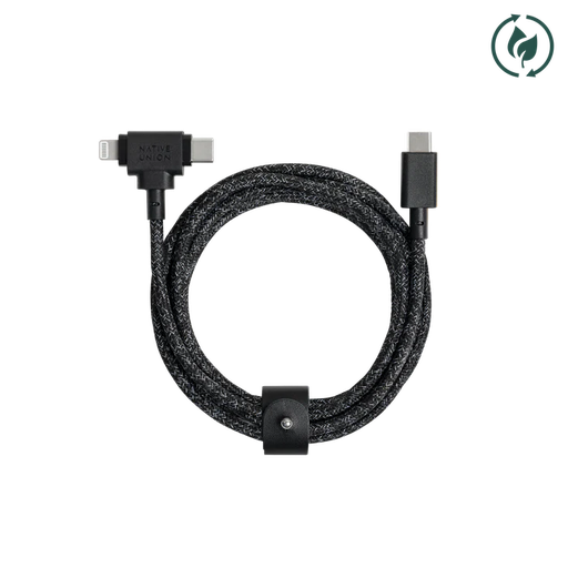 [BELT-CCL-COS-NP] Native Union Universal Cable 1.8M - USB-C Combo to Lightning and USB-C - Cosmos