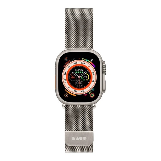 [L_AWU_UL_TI] LAUT 44mm/45mm/46mm/49mm Steel Loop for Apple Watch Ultra - Titanium