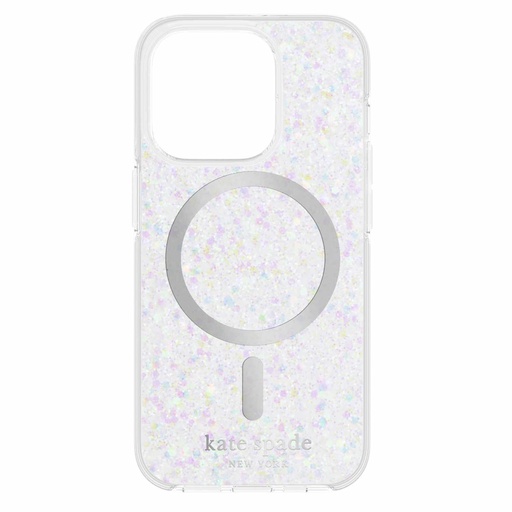 [KS052652] kate spade new york Protective Hardshell with MagSafe for iPhone 15 Pro Max - Chunky Glitter Iridescent