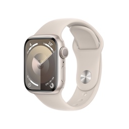 [MRM93CL/A] Apple Watch Series 9 Starlight Aluminium Case with Starlight Sport Band (45mm, GPS + Cellular)