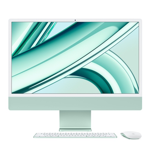 [3M712LL/A] Apple 24-inch iMac with Retina 4.5K display: Apple M3 chip with 8‑core CPU and 8‑core GPU, 8GB RAM 256GB SSD - Green (Demo)