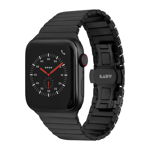 [L_AWL_L2_BK] LAUT Links Stainless Steel Watch Band for Apple Watch 44mm/45mm/46mm/49mm - Black (V2)