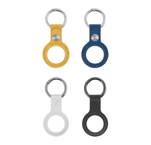 [LGX-13665] Logiix 2 Leather 2 Silicone AirTag Cases for AirTag 4 Pack