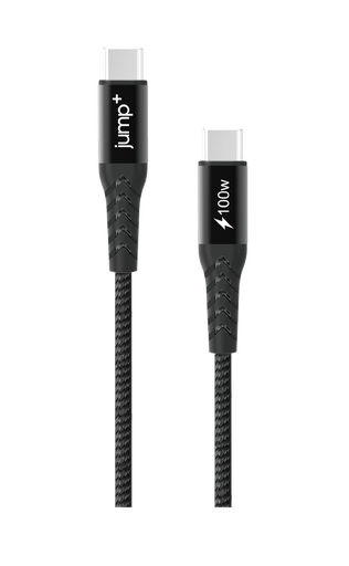 [JP-2102] jump+ USB-C to USB-C 3M Braided Pro Cable (100W) - Black