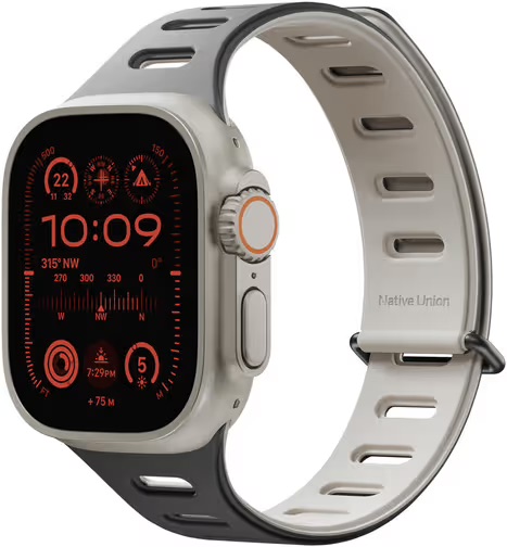 [ACTBAND-AW-L-BLKS] Native Union 44mm/45mm/46mm/49mm Ultra Magnetic Band - Black/Sandstone