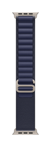 [MXMY3AM/A] 44mm/45mm/46mm/49mm Navy Alpine Loop - Medium - Natural Titanium Finish