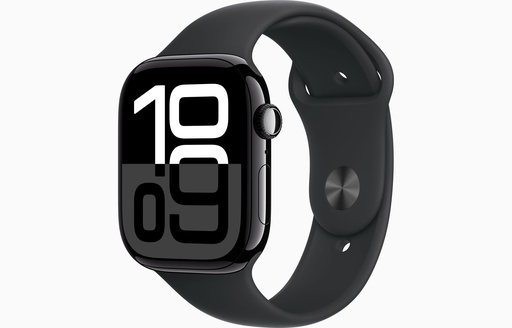 [3N496LL/A] Apple Watch Series 10 GPS 46mm Jet Black Aluminium Case with Black Sport Band - S/M (Demo)