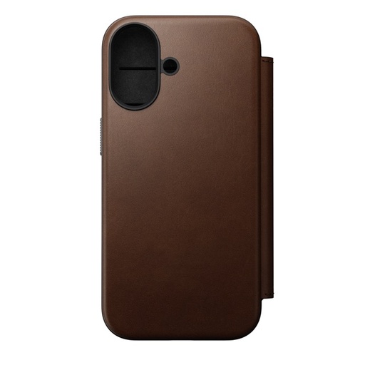 [NM014209858] Nomad Modern Leather Folio Case with MagSafe for iPhone 17 - Brown