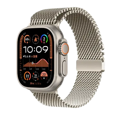 [LGX-13933] Logiix Milanese Link Apple Watch Ultra Band 42/44/45/49mm - Titanium Finish