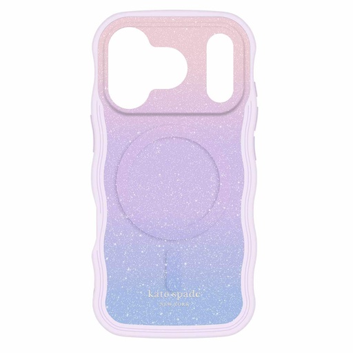 [KS057330] kate spade new york Wavy Protective Hardshell with MagSafe for iPhone 17 Pro - Opal Iridescent
