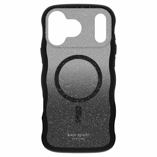 [KS057254] kate spade new york Wavy Protective Hardshell with MagSafe for iPhone 17 Pro Max - Nightfall Black