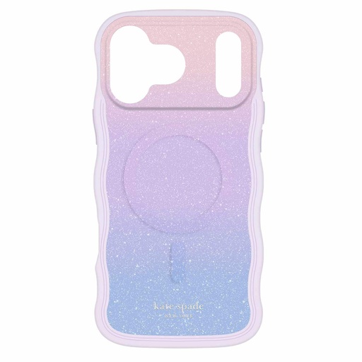 [KS057256] kate spade new york Wavy Protective Hardshell with MagSafe for iPhone 17 Pro Max - Opal Iridescent